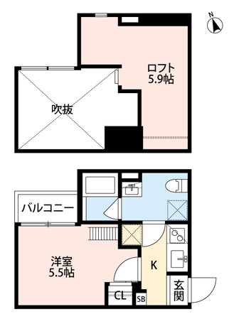 衣摺加美北駅 徒歩12分 1階の物件間取画像